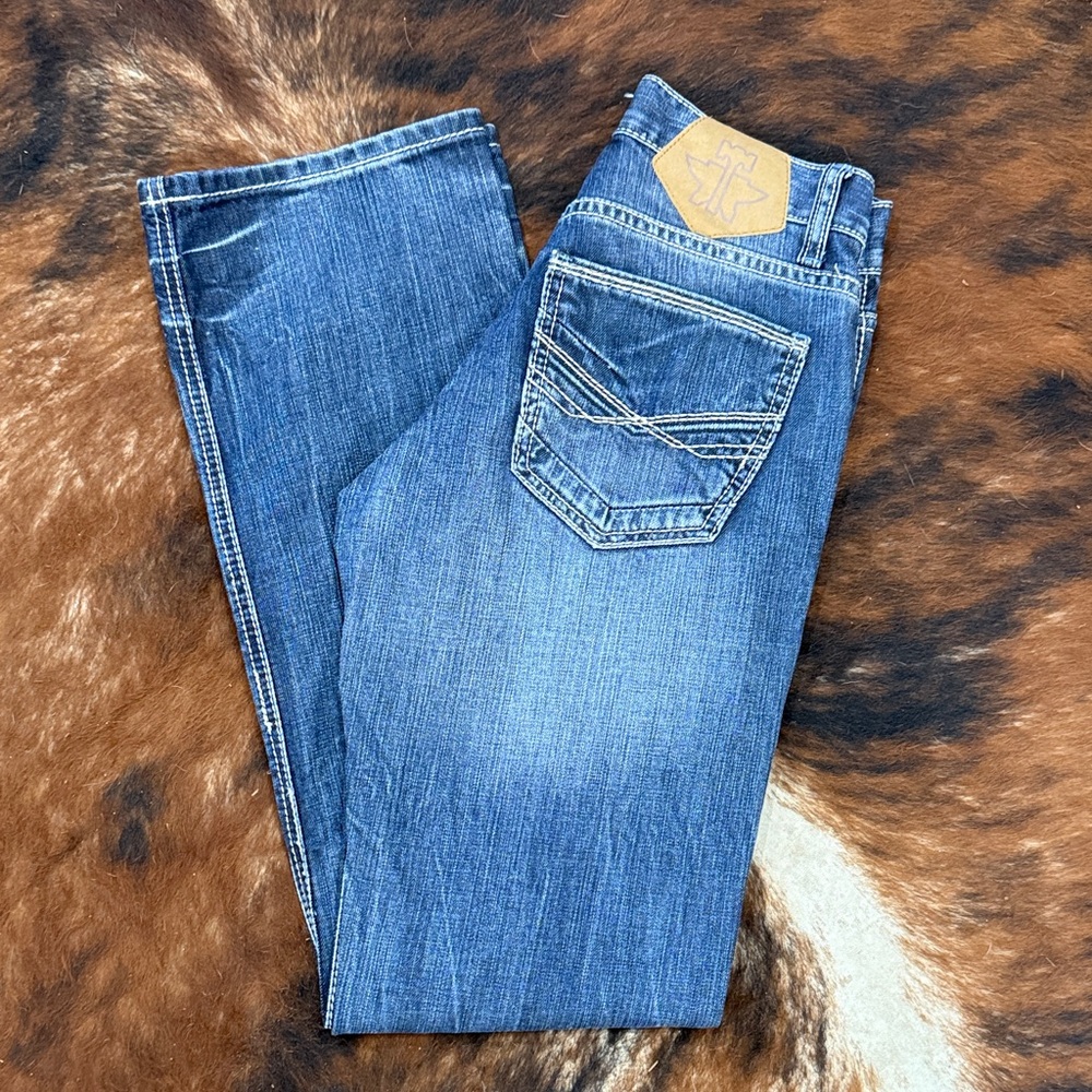 Tin Haul Men's Classic Blue Bootcut Jeans